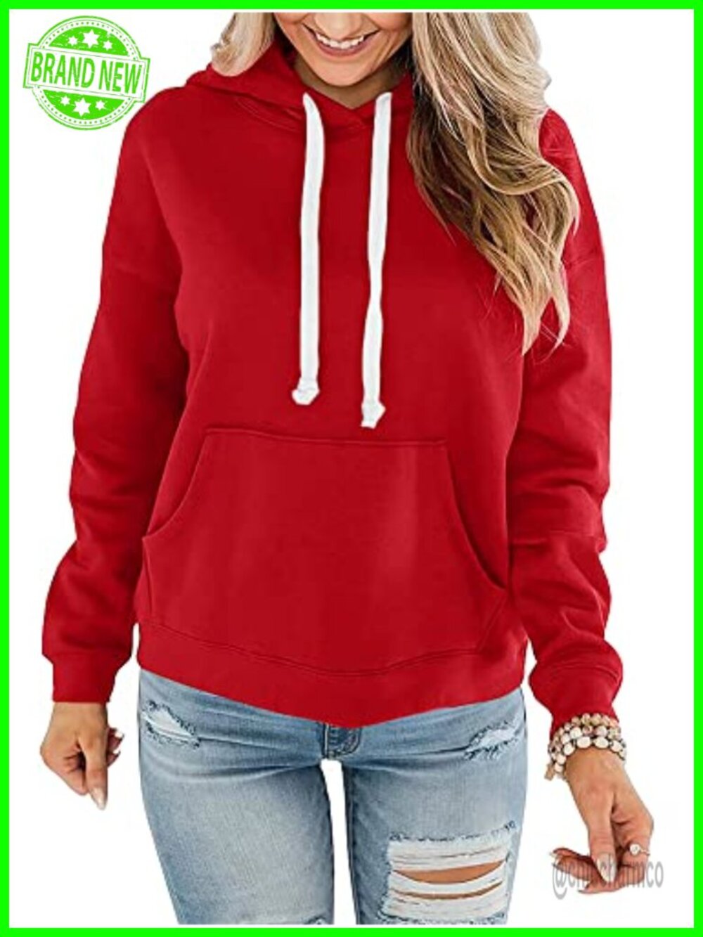 Women Hoodies Pullover Casual Loose Fit Long Sleeve Sweatshirt with Pockets